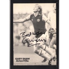 Autographed picture of  Aston Villa footballer Gary Shaw.  
